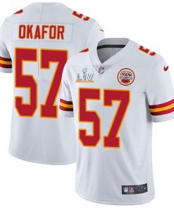Nike Kansas City Chiefs #57 Alex Okafor White Men's Super Bowl LV Bound Stitched NFL Vapor Untouchable Limited Jersey Men's