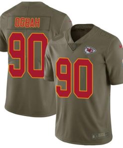 Nike Kansas City Chiefs #90 Emmanuel Ogbah Olive Men's Stitched NFL Limited 2017 Salute to Service Jersey Men's