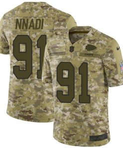 Nike Kansas City Chiefs #91 Derrick Nnadi Camo Men's Stitched NFL Limited 2018 Salute To Service Jersey Men's