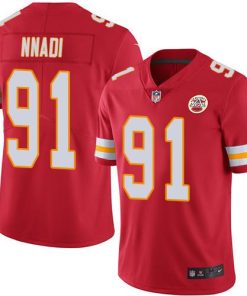 Nike Kansas City Chiefs #91 Derrick Nnadi Red Team Color Men's Stitched NFL Vapor Untouchable Limited Jersey Men's
