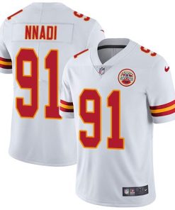 Nike Kansas City Chiefs #91 Derrick Nnadi White Men's Stitched NFL Vapor Untouchable Limited Jersey Men's