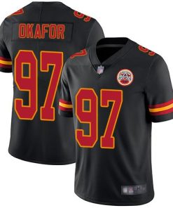 Nike Kansas City Chiefs #97 Alex Okafor Black Men's Stitched NFL Limited Rush Jersey Men's