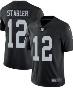 Nike Las Vegas Raiders #12 Kenny Stabler Black Team Color Men's Stitched NFL Vapor Untouchable Limited Jersey Men's
