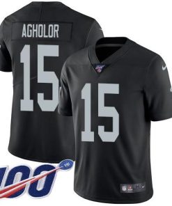 Nike Las Vegas Raiders #15 Nelson Agholor Black Team Color Men's Stitched NFL 100th Season Vapor Untouchable Limited Jersey Men's