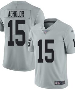 Nike Las Vegas Raiders #15 Nelson Agholor Silver Men's Stitched NFL Limited Inverted Legend Jersey Men's