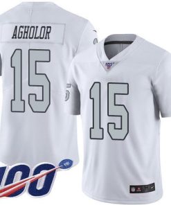 Nike Las Vegas Raiders #15 Nelson Agholor White Men's Stitched NFL Limited Rush 100th Season Jersey Men's