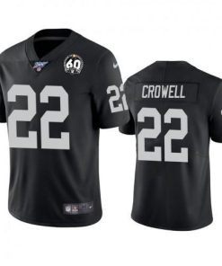 Nike Las Vegas Raiders #22 Isaiah Crowell Black 60th Anniversary Vapor Limited Stitched NFL 100th Season Jersey Men's