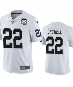 Nike Las Vegas Raiders #22 Isaiah Crowell White 60th Anniversary Vapor Limited Stitched NFL 100th Season Jersey Men's