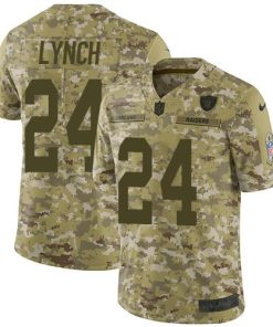 Nike Las Vegas Raiders #24 Marshawn Lynch Camo Men's Stitched NFL Limited 2018 Salute To Service Jersey Men's