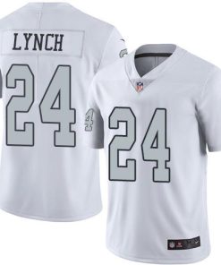 Nike Las Vegas Raiders #24 Marshawn Lynch White Men's Stitched NFL Limited Rush Jersey Men's