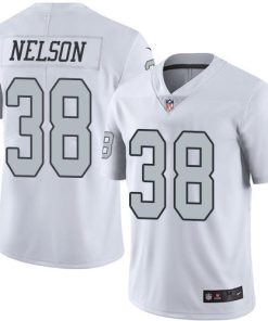 Nike Las Vegas Raiders #38 Nick Nelson White Men's Stitched NFL Limited Rush Jersey Men's