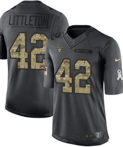 Nike Las Vegas Raiders #42 Cory Littleton Black Men's Stitched NFL Limited 2016 Salute to Service Jersey Men's