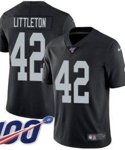 Nike Las Vegas Raiders #42 Cory Littleton Black Team Color Men's Stitched NFL 100th Season Vapor Untouchable Limited Jersey Men's