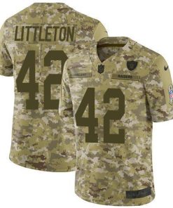 Nike Las Vegas Raiders #42 Cory Littleton Camo Men's Stitched NFL Limited 2018 Salute To Service Jersey Men's