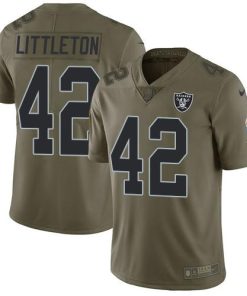 Nike Las Vegas Raiders #42 Cory Littleton Olive Men's Stitched NFL Limited 2017 Salute To Service Jersey Men's