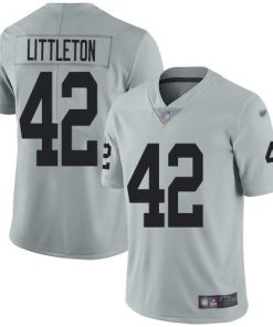 Nike Las Vegas Raiders #42 Cory Littleton Silver Men's Stitched NFL Limited Inverted Legend Jersey Men's