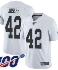 Nike Las Vegas Raiders #42 Karl Joseph White Men's Stitched NFL 100th Season Vapor Limited Jersey Men's