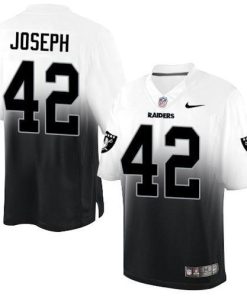 Nike Las Vegas Raiders #42 Karl Joseph White/Black Men's Stitched NFL Elite Fadeaway Fashion Jersey Men's