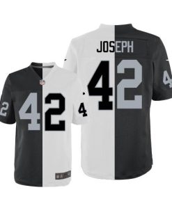Nike Las Vegas Raiders #42 Karl Joseph White/Black Men's Stitched NFL Elite Split Jersey Men's