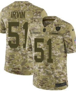 Nike Las Vegas Raiders #51 Bruce Irvin Camo Men's Stitched NFL Limited 2018 Salute To Service Jersey Men's