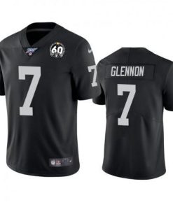 Nike Las Vegas Raiders #7 Mike Glennon Black 60th Anniversary Vapor Limited Stitched NFL 100th Season Jersey Men's