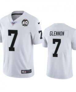 Nike Las Vegas Raiders #7 Mike Glennon White 60th Anniversary Vapor Limited Stitched NFL 100th Season Jersey Men's