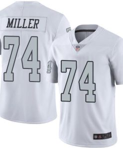 Nike Las Vegas Raiders #74 Kolton Miller White Men's Stitched NFL Limited Rush Jersey Men's