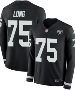 Nike Las Vegas Raiders #75 Howie Long Black Team Color Men's Stitched NFL Limited Therma Long Sleeve Jersey Men's