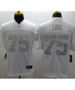 Nike Las Vegas Raiders #75 Howie Long White Men's Stitched NFL Limited Platinum Jersey Men's