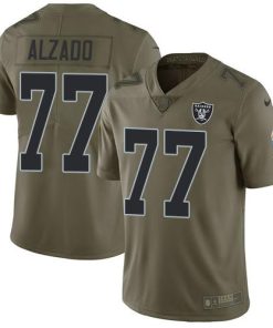 Nike Las Vegas Raiders #77 Lyle Alzado Olive Men's Stitched NFL Limited 2017 Salute To Service Jersey Men's