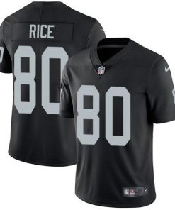 Nike Las Vegas Raiders #80 Jerry Rice Black Team Color Men's Stitched NFL Vapor Untouchable Limited Jersey Men's