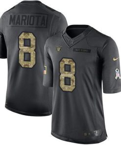 Nike Las Vegas Raiders #8 Marcus Mariota Black Men's Stitched NFL Limited 2016 Salute to Service Jersey Men's