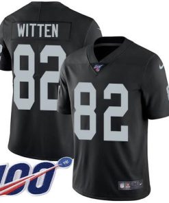 Nike Las Vegas Raiders #82 Jason Witten Black Team Color Men's Stitched NFL 100th Season Vapor Untouchable Limited Jersey Men's