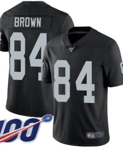 Nike Las Vegas Raiders #84 Antonio Brown Black Team Color Men's Stitched NFL 100th Season Vapor Limited Jersey Men's
