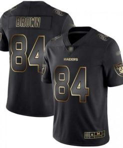 Nike Las Vegas Raiders #84 Antonio Brown Black/Gold Men's Stitched NFL Vapor Untouchable Limited Jersey Men's
