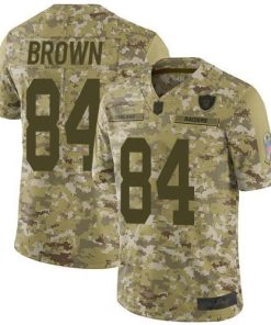 Nike Las Vegas Raiders #84 Antonio Brown Camo Men's Stitched NFL Limited 2018 Salute To Service Jersey Men's