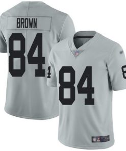 Nike Las Vegas Raiders #84 Antonio Brown Silver Men's Stitched NFL Limited Inverted Legend Jersey Men's