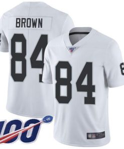 Nike Las Vegas Raiders #84 Antonio Brown White Men's Stitched NFL 100th Season Vapor Limited Jersey Men's