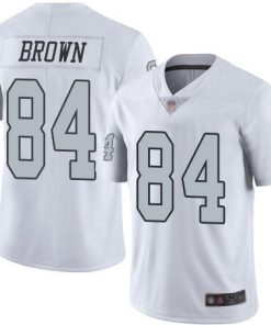 Nike Las Vegas Raiders #84 Antonio Brown White Men's Stitched NFL Limited Rush Jersey Men's