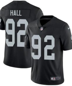 Nike Las Vegas Raiders #92 P.J. Hall Black Team Color Men's Stitched NFL Vapor Untouchable Limited Jersey Men's