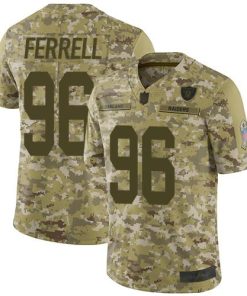 Nike Las Vegas Raiders #96 Clelin Ferrell Camo Men's Stitched NFL Limited 2018 Salute To Service Jersey Men's