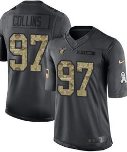 Nike Las Vegas Raiders #97 Maliek Collins Black Men's Stitched NFL Limited 2016 Salute to Service Jersey Men's