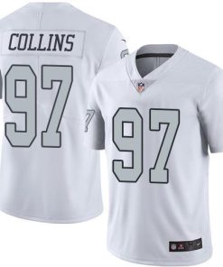 Nike Las Vegas Raiders #97 Maliek Collins White Men's Stitched NFL Limited Rush Jersey Men's