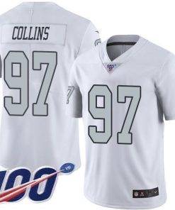 Nike Las Vegas Raiders #97 Maliek Collins White Men's Stitched NFL Limited Rush 100th Season Jersey Men's