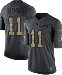 Nike Lions #11 Kalif Raymond Black Men's Stitched NFL Limited Rush Jersey