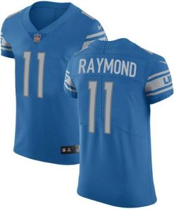 Nike Lions #11 Kalif Raymond Blue Team Color Men's Stitched NFL Vapor Untouchable Elite Jersey