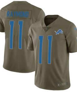 Nike Lions #11 Kalif Raymond Olive Men's Stitched NFL Limited 2017 Salute To Service Jersey