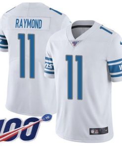 Nike Lions #11 Kalif Raymond White Men's Stitched NFL 100th Season Vapor Untouchable Limited Jersey