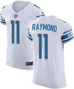 Nike Lions #11 Kalif Raymond White Men's Stitched NFL New Elite Jersey