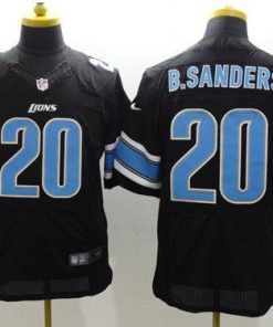 Nike Lions #20 Barry Sanders Black Alternate Men's Stitched NFL Elite Jersey